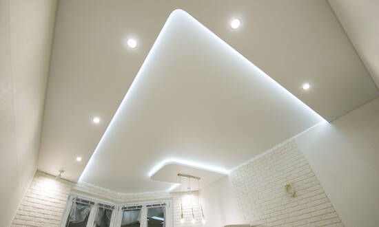 Многоуровневый потолок 13 кв.м. - Кухня - Слуцк