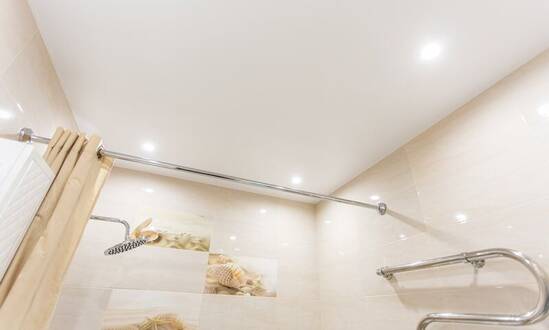 Сатиновый натяжной потолок 4 кв.м. - Ванная - Слуцк